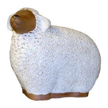 ZENARA ceramic sheep figurine, glazed, white, 37x20x32cm