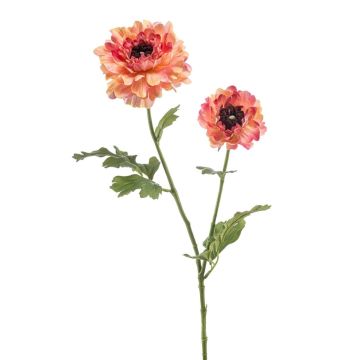 Artificial ranunculus flower LOLYN, peach-pink, 65cm Artificial ranunculus flower LOLYN, peach-pink, 65cm
