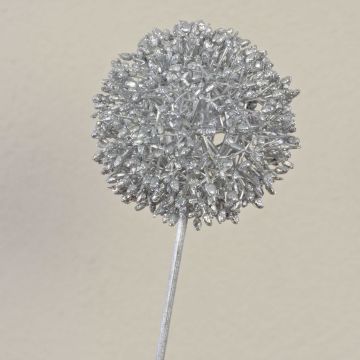 Artificial Allium HELLA, glitter, silver, 75cm, Ø11cm Artificial Allium HELLA, glitter, silver, 75cm, Ø11cm