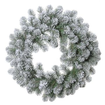 FRANKLIN artificial fir wreath, snow-covered, white-green, Ø60cm FRANKLIN artificial fir wreath, snow-covered, white-green, Ø60cm