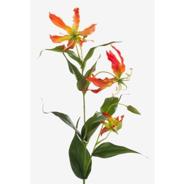 Textile flower Gloriosa FUJITA, orange-yellow, 31"/80cm, Ø 5.9"/15cm Textile flower Gloriosa FUJITA, orange-yellow, 31"/80cm, Ø 5.9"/15cm