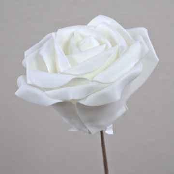 Decorative synthetic foam rose REGINE, white, 30 cm, Ø 16 cm