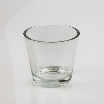 Flower pot/glass tea light RANA, clear, 3.94" x 5.12" x 5.51" / 10x13x14cm