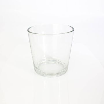 Big glass container / flower pot ALENA, clear, 7.5" / 19cm, Ø7.3" / 18,5cm