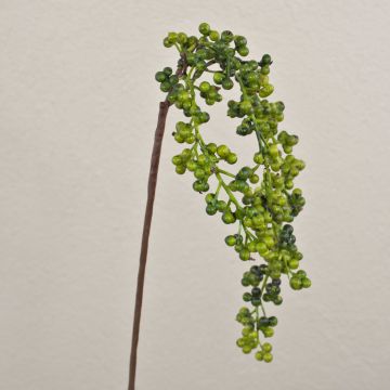 Artificial elderberry branch SWANTJE, berries, green, 40cm Artificial elderberry branch SWANTJE, berries, green, 40cm