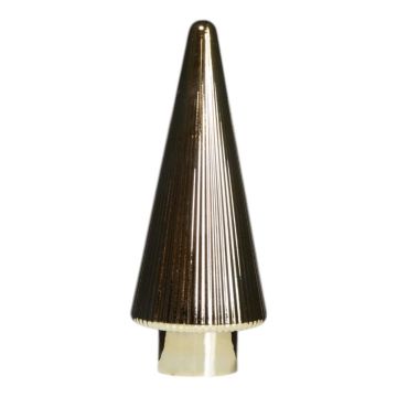 RICON decorative glass Christmas tree, metallic, gold, 26cm, Ø9.5cm