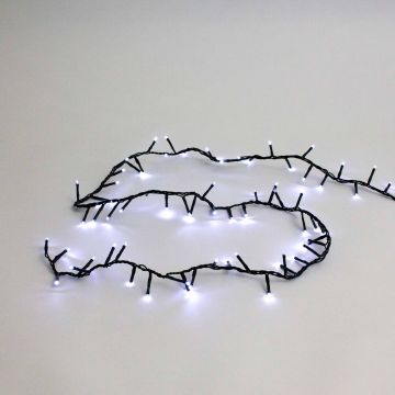 GÜNTER string of lights, outdoor use, 8 programmes, 350 cool-white LEDs, 7.5m