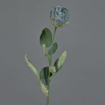 False rose FREIDA, Eco Collection, grey-light blue, 24"/60cm, Ø1.6"/4cm