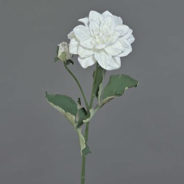 False flower Dahlia GINGER, Eco Collection, white-purple, 24"/60cm, Ø4"/10cm