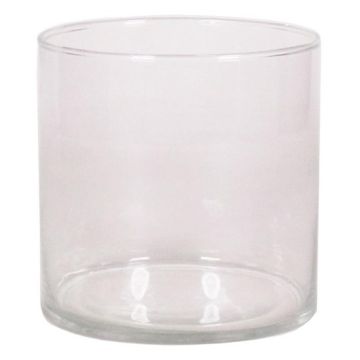 SANYA OCEAN cylindrical glass candle holder, clear, 12 cm, Ø12 cm