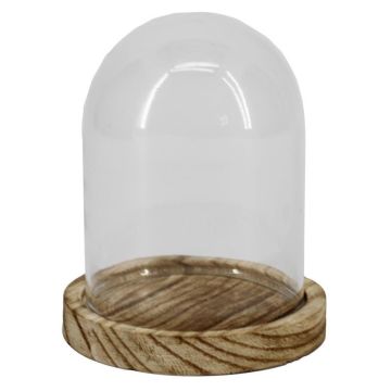 DANILLA glass dome with marbled wooden base, clear, 8 cm, Ø6 cm DANILLA glass dome with marbled wooden base, clear, 8 cm, Ø6 cm