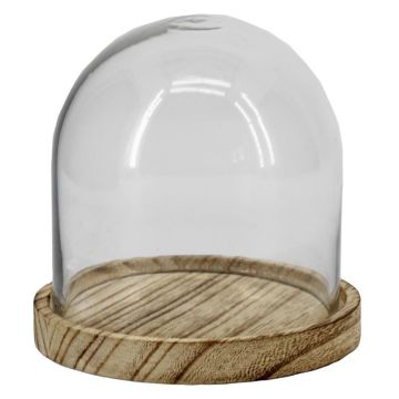 DANILLA glass dome with marbled wooden base, clear, 10 cm, Ø10 cm DANILLA glass dome with marbled wooden base, clear, 10 cm, Ø10 cm