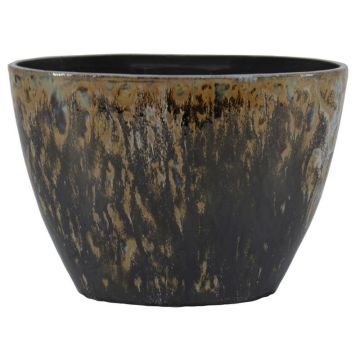 ELIEL oval ceramic planter, speckled, brown-blue, 32 x 15 x 22 cm ELIEL oval ceramic planter, speckled, brown-blue, 32 x 15 x 22 cm