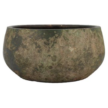 AROON ceramic flower bowl with grain pattern, antique green, 14 cm, Ø29 cm AROON ceramic flower bowl with grain pattern, antique green, 14 cm, Ø29 cm