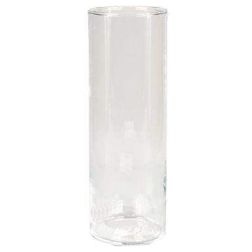 Cylindrical glass vase SANYA OCEAN, clear, 10"/25cm, Ø4"/10cm