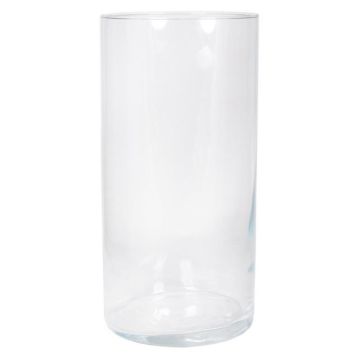 Cylindrical glass vase SANYA OCEAN, clear, 16"/40cm, Ø7"/19cm