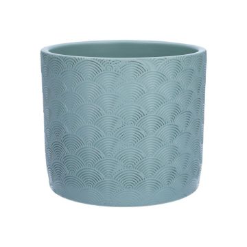 FERDINANTA plant pot with pattern, ceramic, matt light blue, 12.3 cm, Ø 13.5 cm FERDINANTA plant pot with pattern, ceramic, matt light blue, 12.3 cm, Ø 13.5 cm