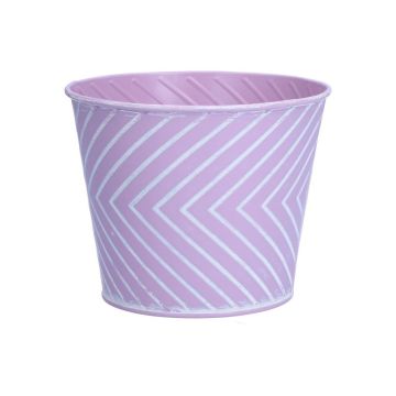 CENDRINE zinc plant pot, striped pattern, purple, 9.3 cm, Ø11.5 cm CENDRINE zinc plant pot, striped pattern, purple, 9.3 cm, Ø11.5 cm