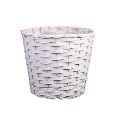 AHMANIU flower basket, white, 18cm, Ø22cm