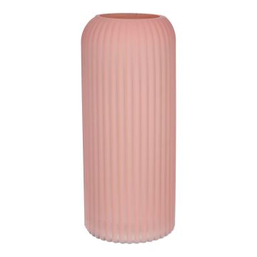 ALBURGIS flower vase with grooves, glass, dusky pink-matt, 25cm, Ø10cm ALBURGIS flower vase with grooves, glass, dusky pink-matt, 25cm, Ø10cm