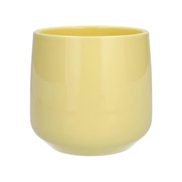 Ceramic planter ZIOKA, matt-yellow, 6.2"/15,8cm, Ø7"/18cm