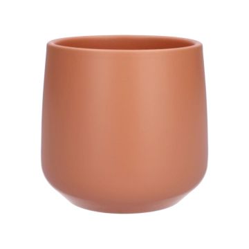 Ceramic planter ZIOKA, matt-terracotta, 6.2"/15,8cm, Ø7"/18cm