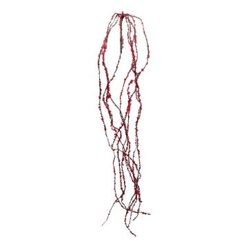 Decorative branch Snowberry KREMTO, berries, hanging, red, 5ft/140cm Decorative branch Snowberry KREMTO, berries, hanging, red, 5ft/140cm