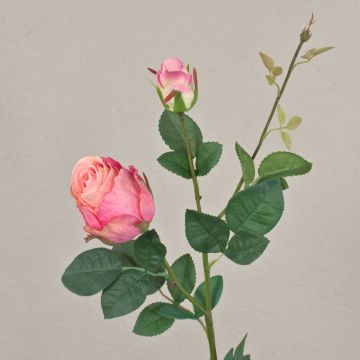 Artificial rose CARUSA, pink, 80 cm, Ø8 cm
