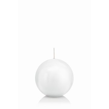 Ball candle MAEVA, white, Ø2.8"/7cm, 16h - Made in Germany Ball candle MAEVA, white, Ø2.8"/7cm, 16h - Made in Germany