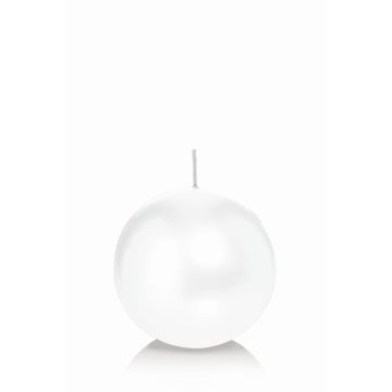Ball candle MAEVA, white, Ø3.1"/8cm, 25h - Made in Germany Ball candle MAEVA, white, Ø3.1"/8cm, 25h - Made in Germany