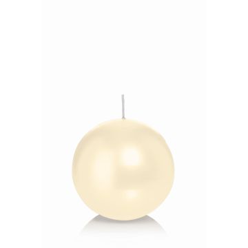 Ball candle MAEVA, cream, Ø3.1"/8cm, 25h - Made in Germany Ball candle MAEVA, cream, Ø3.1"/8cm, 25h - Made in Germany