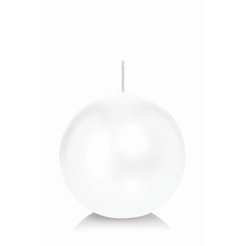 Ball candle MAEVA, white, Ø4"/10cm, 46h - Made in Germany Ball candle MAEVA, white, Ø4"/10cm, 46h - Made in Germany