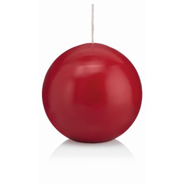 Ball candle MAEVA, dark red, Ø4"/10cm, 46h - Made in Germany Ball candle MAEVA, dark red, Ø4"/10cm, 46h - Made in Germany