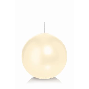 Ball candle MAEVA, cream, Ø4"/10cm, 46h - Made in Germany Ball candle MAEVA, cream, Ø4"/10cm, 46h - Made in Germany