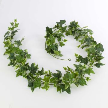Decorative ivy garland LUKA, green-white, 6ft/180cm