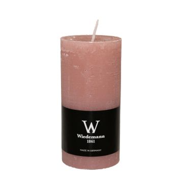 Pillar candle AURORA, rosewood, 4.7"/12cm, Ø2.3"/5,8cm, 42h - Made in Germany