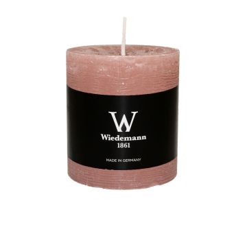 Pillar candle AURORA, rosewood, 3.1"/8cm, Ø2.7"/6,8cm, 34h - Made in Germany