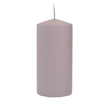 Pillar candle LYCANTHIA, Frosted Pastel, mauve, 5.9"/15cm, Ø 2.8"/7cm, 63h