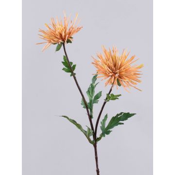 Textile flower chrysanthemum ESTELLE, yellow-orange, 28"/70cm, Ø 3.1"-4"/8-10cm Textile flower chrysanthemum ESTELLE, yellow-orange, 28"/70cm, Ø 3.1"-4"/8-10cm