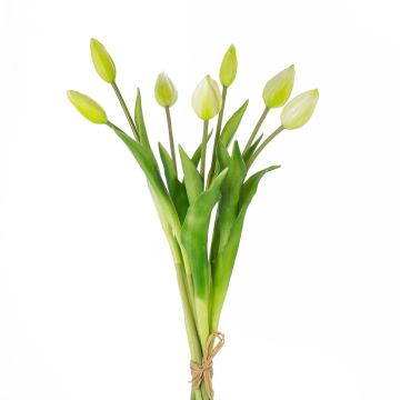Artificial bouquet of tulips LONA, white-green, 18"/45cm, Ø 8"/20cm Artificial bouquet of tulips LONA, white-green, 18"/45cm, Ø 8"/20cm