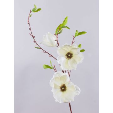 FINAH artificial magnolia branch, cream-white, 90 cm, Ø 9–15 cm