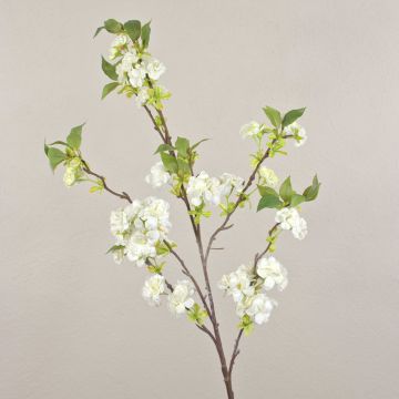 Artificial cherry blossom branch MATSUDA with blossoms, cream-white, 130 cm, Ø 6–11 cm