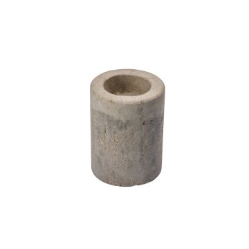 Candlestick holder JUANJO in concrete look, for tea lights and dinner candles, concrete grey, 8cm, Ø6cm
