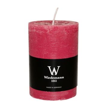 Pillar candle AURORA, raspberry, 5.5"/14cm, Ø3.9"/10cm, 100h - Made in Germany