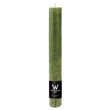 AURORA taper candle, olive green, 20 cm, Ø 3.5 cm, 23 hours – Made in Germany AURORA taper candle, olive green, 20 cm, Ø 3.5 cm, 23 hours – Made in Germany