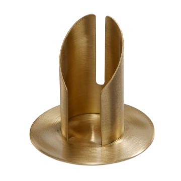 CONSTANCE brass candle holder, for candles approx. Ø4cm, matt brushed, gold, 8cm, Ø9cm CONSTANCE brass candle holder, for candles approx. Ø4cm, matt brushed, gold, 8cm, Ø9cm