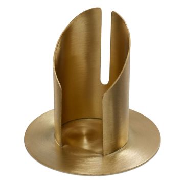 CONSTANCE brass candle holder, for candles approx. Ø5cm, matt brushed, gold, 9cm, Ø10cm CONSTANCE brass candle holder, for candles approx. Ø5cm, matt brushed, gold, 9cm, Ø10cm