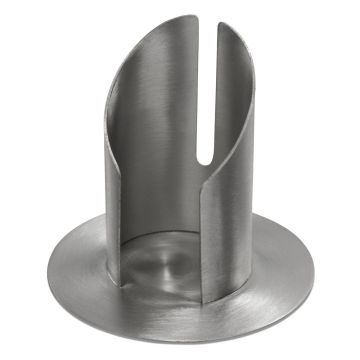 CONSTANCE brass candle holder, for candles approx. Ø5cm, nickel-plated, matt brushed, silver, 9cm, Ø10cm CONSTANCE brass candle holder, for candles approx. Ø5cm, nickel-plated, matt brushed, silver, 9cm, Ø10cm