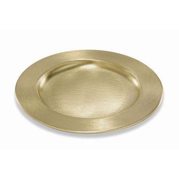 GREGORIA round metal candle tray, for candles Ø8–10cm, gold, Ø14cm GREGORIA round metal candle tray, for candles Ø8–10cm, gold, Ø14cm