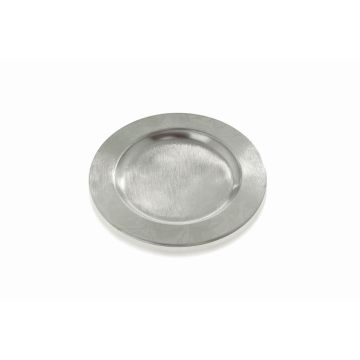 GREGORIA round metal candle holder, for candles Ø8–10cm, silver, Ø14cm GREGORIA round metal candle holder, for candles Ø8–10cm, silver, Ø14cm
